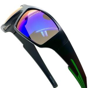 Blue Mirror Lens Sunglasses Fishing Style Performance Outdoor Worker Comfortable